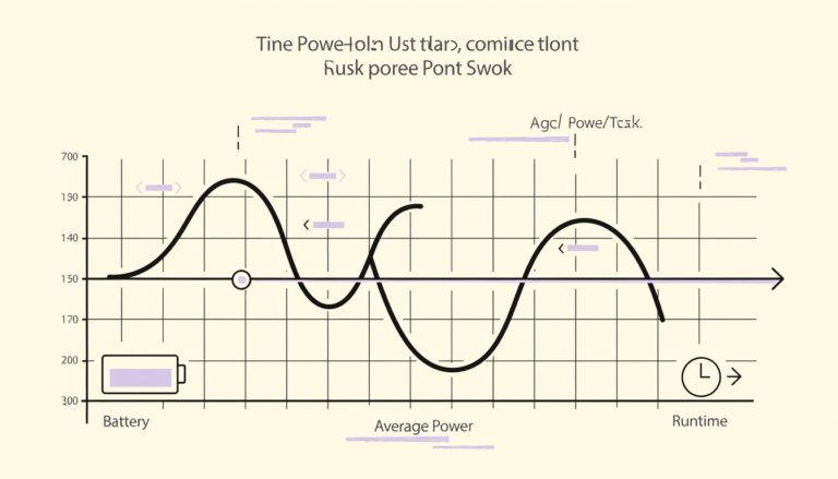 Diagram showing how cycling and variable device power consumption affect portable power station runtime estimates.